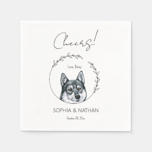 Guardanapo De Papel Simples Rouco Cachorro Casamento Cachorro Nápoles