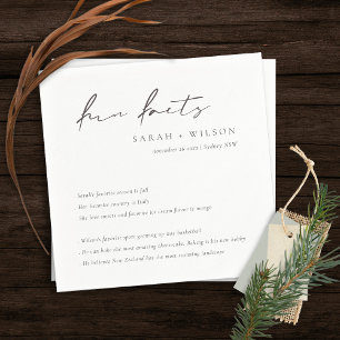 Guardanapo De Papel Simples Script Black White Weding Fatos Divertidos