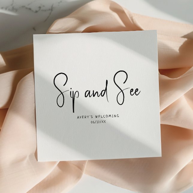 Guardanapo De Papel Simples Sip Neutro Moderno E Ver Napkins (Criador carregado)