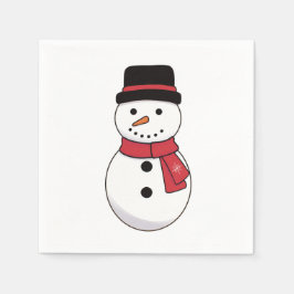 Guardanapo De Papel Simples Snowman Natal Napkins