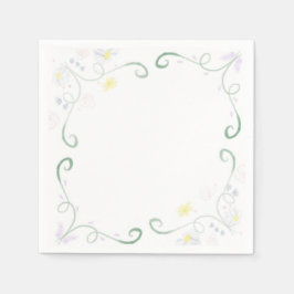 Guardanapo De Papel Simples Watercolor - Napkins Floral