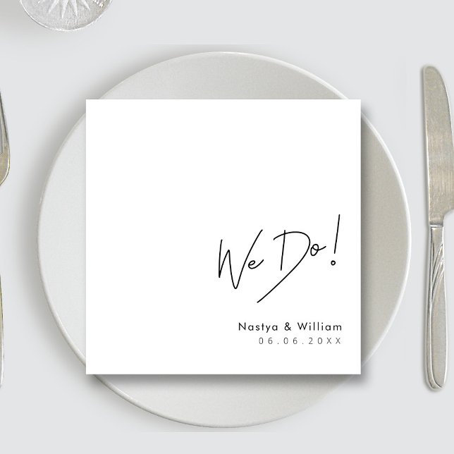 Guardanapo De Papel Simplesmente Bonito: Mão Lettrada "Nós Fazemos" Ca (Simply Beautiful: Hand Lettered 'We Do' Wedding Napkins)