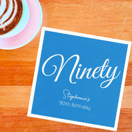 Guardanapo De Papel Simplesmente moderna Festa de aniversário 90 Azul 