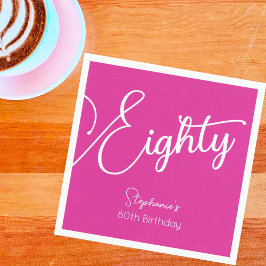 Guardanapo De Papel Simplesmente moderna Festa de aniversário de 80 ro
