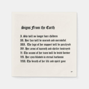 Guardanapo De Papel Sinais Da Terra