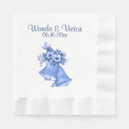 Guardanapo De Papel Sinais de Casamento Azul Personalizados