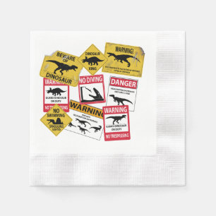 Guardanapo De Papel Sinais de precaução do dinossauro
