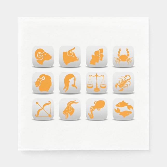 Guardanapo De Papel Sinais Zodiac (Frente)