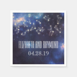 Guardanapo De Papel Sinais Zodiac | Constelle Starry Night Wedding