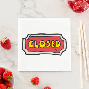 Guardanapo De Papel Sinal Amarelo E Vermelho Fechado