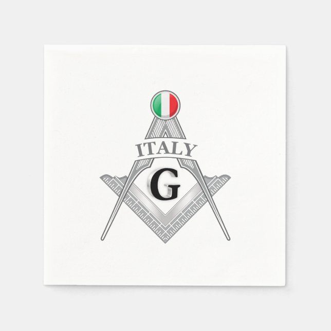 Guardanapo De Papel sinal da maçonaria italiana (Frente)