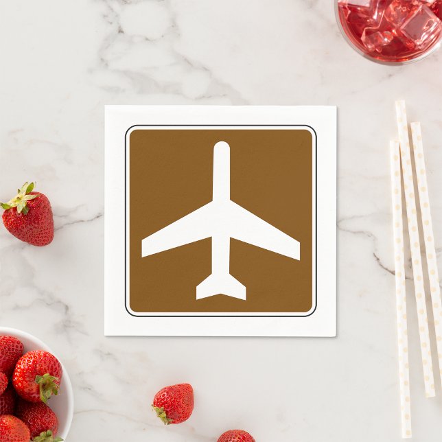 Guardanapo De Papel Sinal de Aeroporto Napkins (Criador carregado)