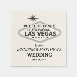 Guardanapo De Papel Sinal de boas-vindas de Las Vegas Casamento person