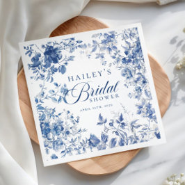 Guardanapo De Papel Sinal de Chuveiro de Noiva Elegante Toile Chinoise