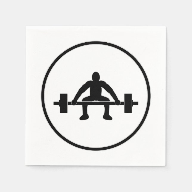 Guardanapo De Papel Sinal de elevação de peso (Frente)