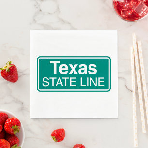 Guardanapo De Papel Sinal de Estrada do Texas State Line