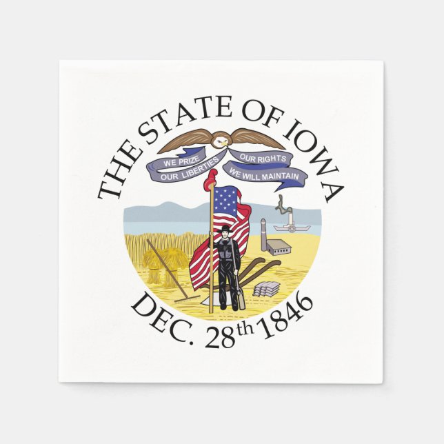 Guardanapo De Papel Sinal de Iowa (Frente)
