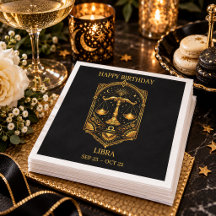 Sinal de Libra Elegante em Ouro e Preto |