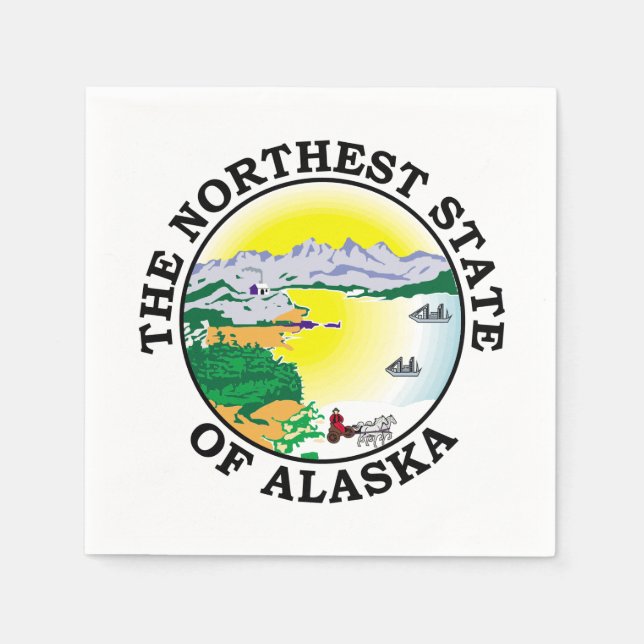 Guardanapo De Papel Sinal do Alasca (Frente)