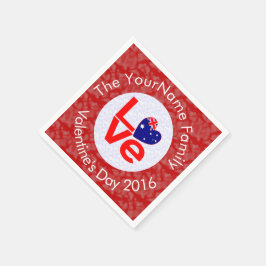 Guardanapo De Papel Sinalizador australiano Red LOVE