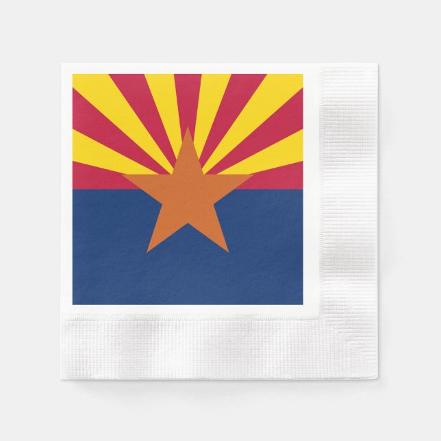 Guardanapo De Papel Sinalizador de arizona: Definindo Star Sun, O Esta (Frente)