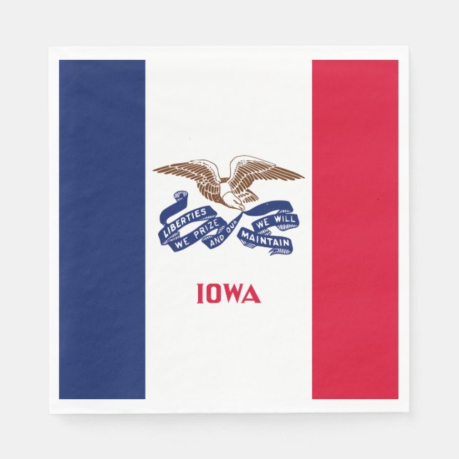 Guardanapo De Papel Sinalizador do Estado de Iowa (Frente)