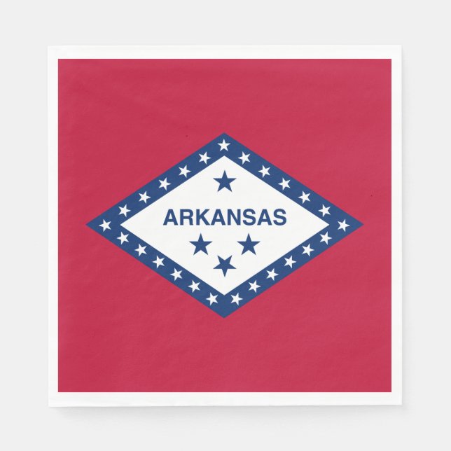 Guardanapo De Papel Sinalizador do Estado do Arkansas (Frente)