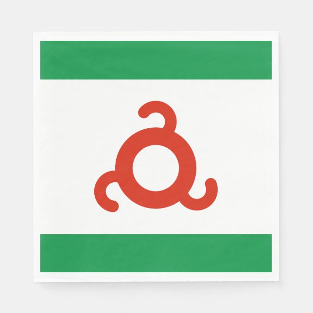 Guardanapo De Papel Sinalizador Ingushetia (Frente)