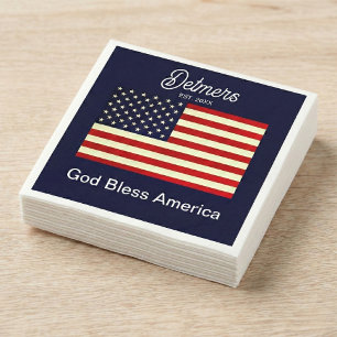 Guardanapo De Papel Sinalizador Personalizado da América do Deus abenç