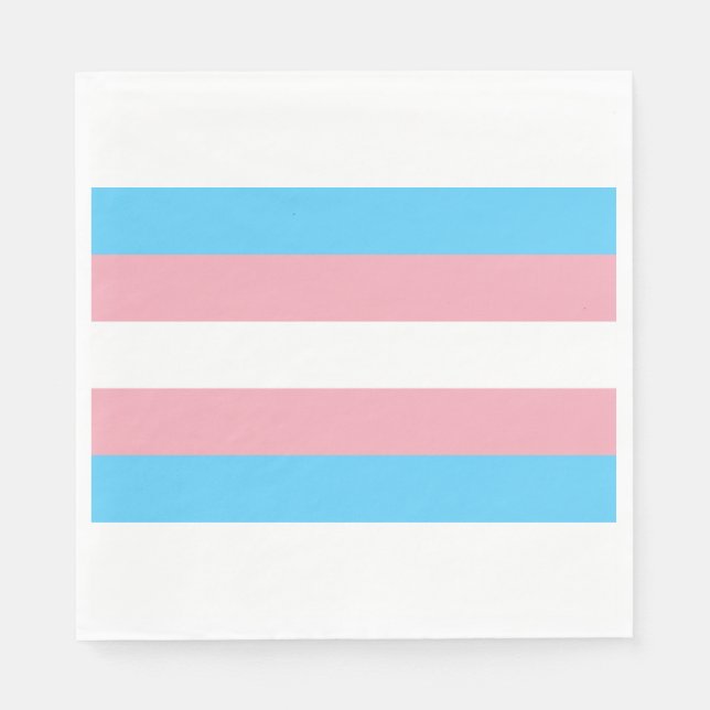 Guardanapo De Papel Sinalizador Trans Pride (Orgulho Transgênero) (Frente)