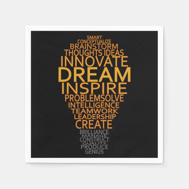 Guardanapo De Papel Sinalizadores de papel para lâmpadas Inspiradoras (Frente)