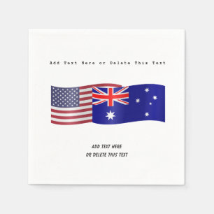Guardanapo De Papel Sinalizadores dos Estados Unidos e Austrália adic