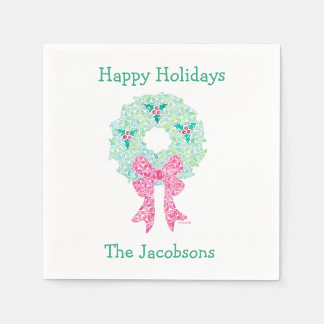 Guardanapo De Papel Sinapos de Férias por Sue Weidlich (Frente)