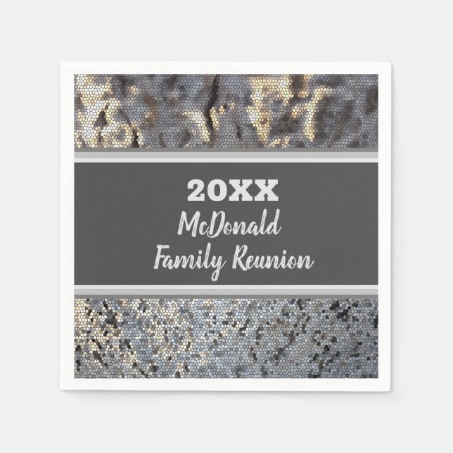 Guardanapo De Papel Sindicato da Família Cocktail Snakeskin Mosaico (Frente)