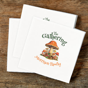 Guardanapo De Papel Sindicato da Família Retro Cogumelos Diversos