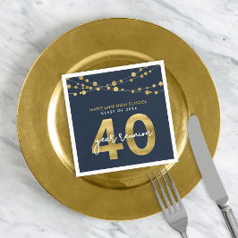 Guardanapo De Papel Sindicato de Classes Blue Strings of Lights 40 Yea