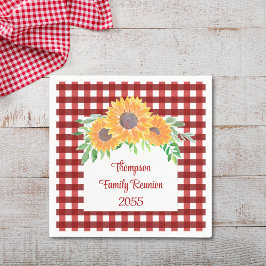 Guardanapo De Papel Sindicato Personalizado da Família Girassol