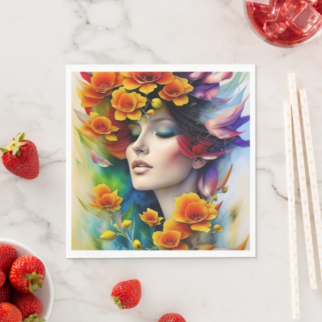 Guardanapo De Papel Sinfônica Deslumbrante de Flores Gráfica (Insitu)