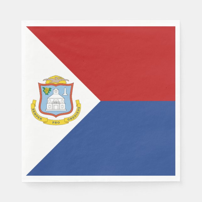 Guardanapo De Papel Sint Maarten Flag (Frente)