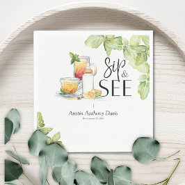 Guardanapo De Papel Sip and See Meet The Baby