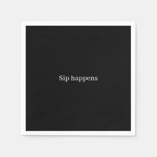 Guardanapo De Papel 'Sip Happens' Playful Drink Station Stylish Cheeky