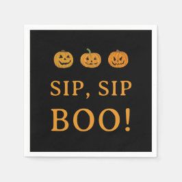 Guardanapo De Papel Sip Sip Boo Halloween Party | Pumpkins & Booze