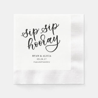 Guardanapo De Papel Sip Sip Hooray Personalizado Napkin