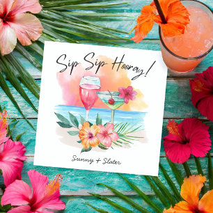 Guardanapo De Papel Sippin costeira"   Sip Horay Tropical Beach