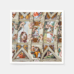 Guardanapo De Papel Sistine Chapel Michelangelo - Vaticano, Roma, Itá
