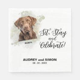 Guardanapo De Papel Sit, Stay & Celebrate Chesapeake Bay Retriever