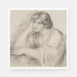 Guardanapo De Papel Sitting Girl (por Pierre-Auguste Renoir)