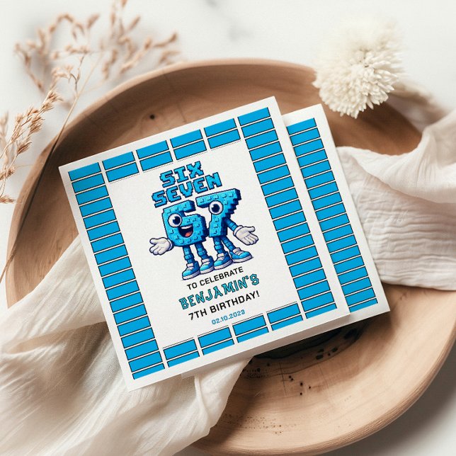 Guardanapo De Papel Six Seven Meme 7th Birthday | Funny Trendy (Six Seven Meme 7th Birthday | Funny Trendy Napkins
)