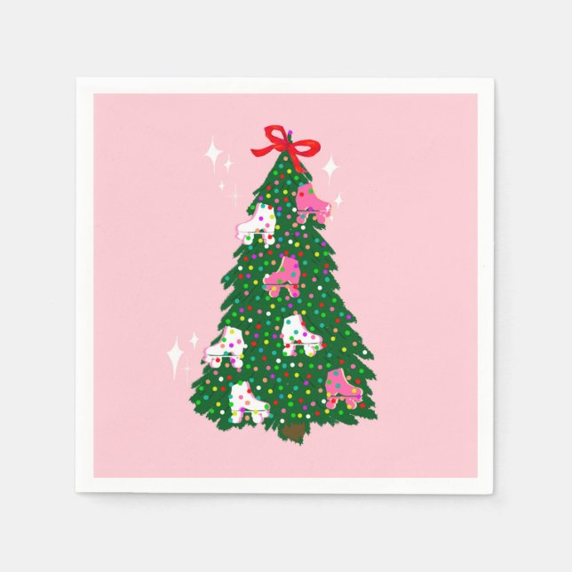 Guardanapo De Papel Skate de Natal com Cilindro de Natal Feriado, Pati (Frente)