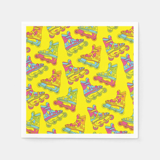 Guardanapo De Papel Skates Roller Blades - Aniversário de criança Part (Frente)